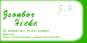 zsombor hicke business card